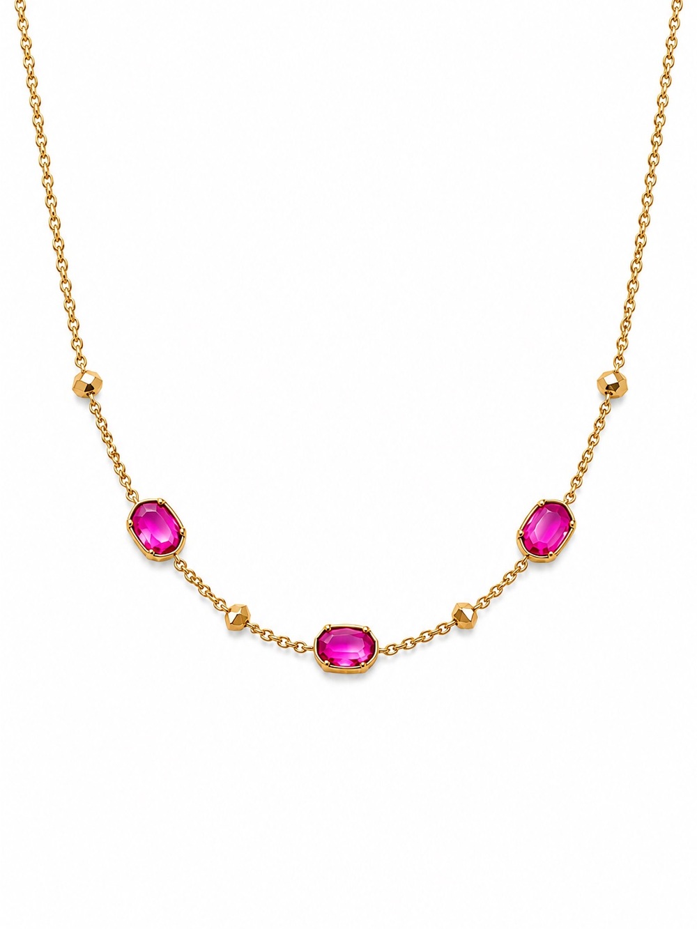 Kendra Scott Mini Emilie 3 stones Gold Necklace.